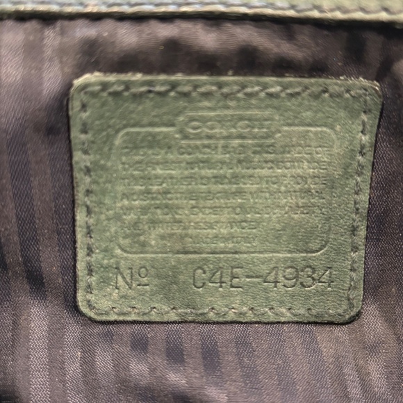 COACH Sage Green Suede Drawstring Backpack SONOMA Collection - Picture 5 of 6